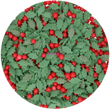 FunCakes  cukrová dekorácia Holly Mix - 55g