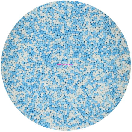 FunCakes cukrová dekorácia Baby Blue mix - modro / biely máčik 80g
