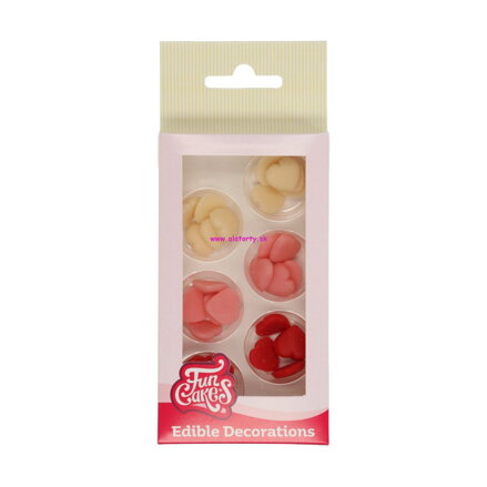 FunCakes Marcipánové  Srdiečka malé mix / 30ks