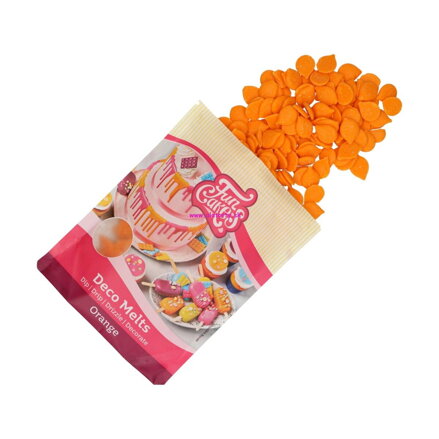 FunCakes  Deco Melts - farebná čokoláda oranžová  - 250g