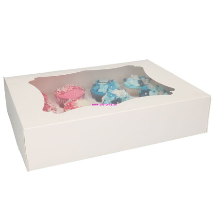 Krabička na 12 ks  CUPCAKE   - muffiny 