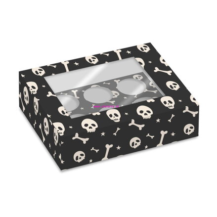 Krabička na 6 ks  CUPCAKE  balenie / 2 ks - Halloween Lebky Krabička na 6 ks  CUPCAKE  balenie / 2 ks - Halloween Lebky