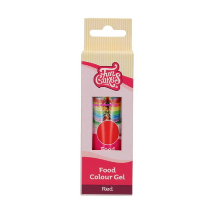 FunCakes gélová farba - červená 30g (Red)