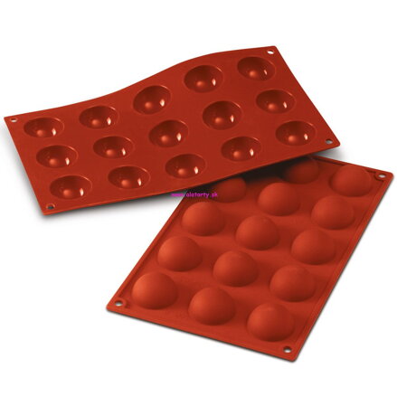 Silikonová forma Silikomart - 15 x pologule  priemer 4 cm