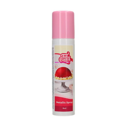FunCakes Metalický sprej Red 100ml - ( červený)