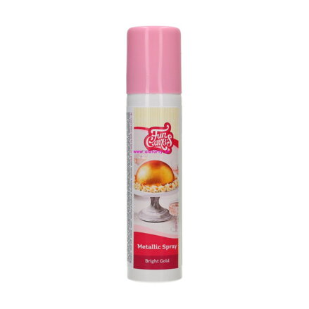 FunCakes Metallic Sprej Bright Gold 100 ml - zlatý 