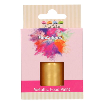 FunCakes metalická gelová farba - zlatá 30ml