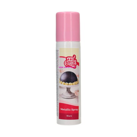 FunCakes Metallic Sprej Black 100 ml - čierny 