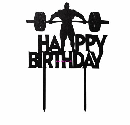 Zápich Happy Birthday Kulturista