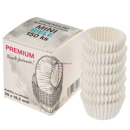 Košíčky biele 30x18,5mm (mini) 150ks