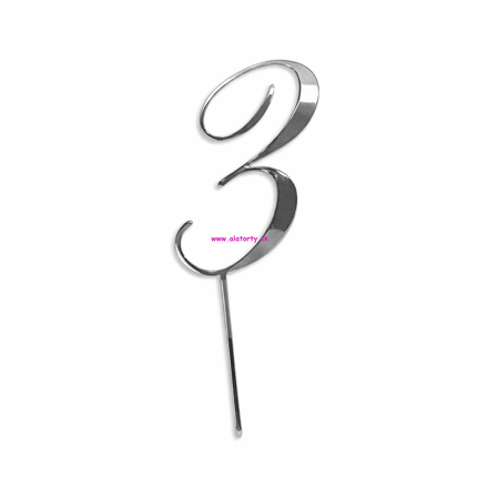 Strieborný zrkadlový zápich- č. 3