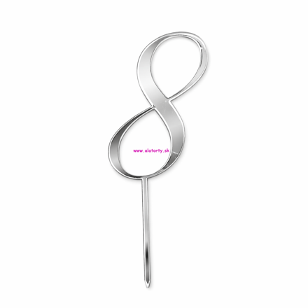 Strieborný zrkadlový zápich- č. 8