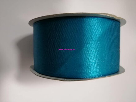 Saténová stuha 3,8 cm - 25m /  tyrkysová 