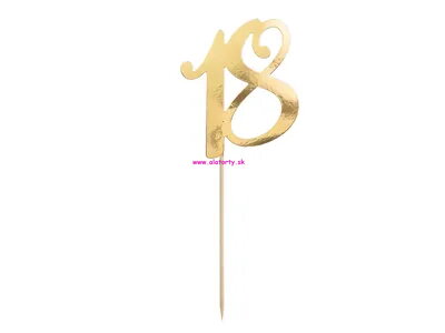 Zlatý papierový zápich číslo 18