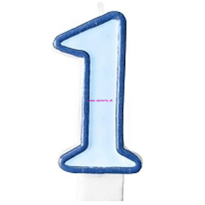 PartyDeco Svečka 1 Modrá