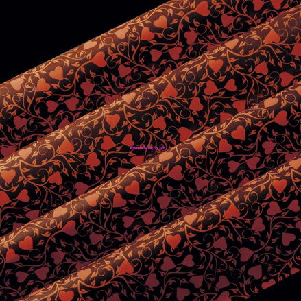 Čokotransfer - Passion 40 x 25cm - červené srdiečka