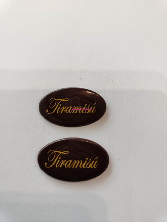 Čokoladová dekorácia Tiramisu - tmavá  - 20ks