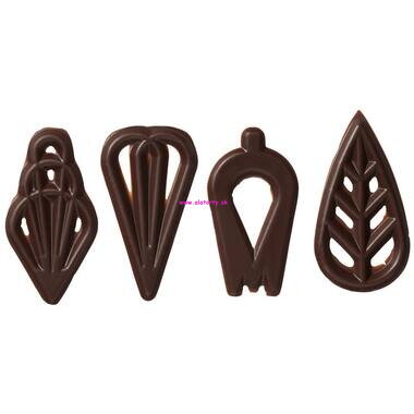 Čokoládová dekorácia Filigrán Soiree dark - tmavý 25ks 