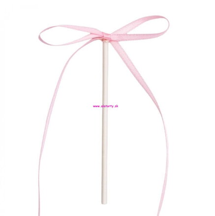 PME Ozdoba na tortu s mašľou- svetlo ružová(8 kusov)