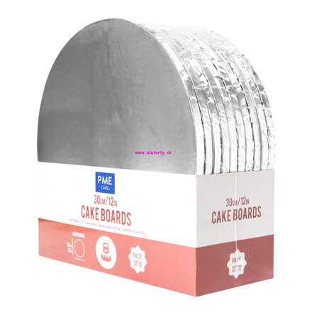 PME Strieborné podnosy  Ø 30 cm x 1,2 cm – balenie 10 ks