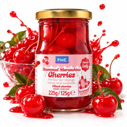 PME – Maraschino čerešne so stopkou 225 g