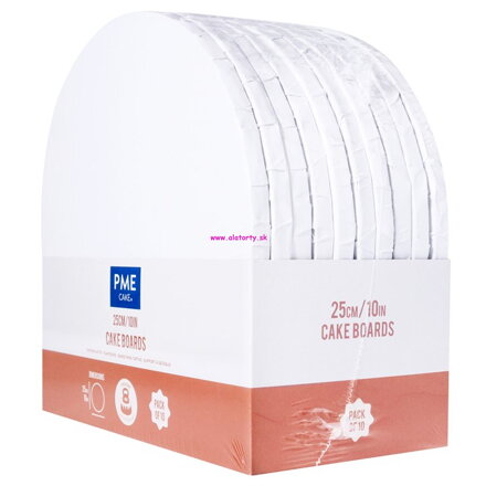 PME Biele podnosy  Ø 25 cm x 1,2 cm – balenie 10 ks