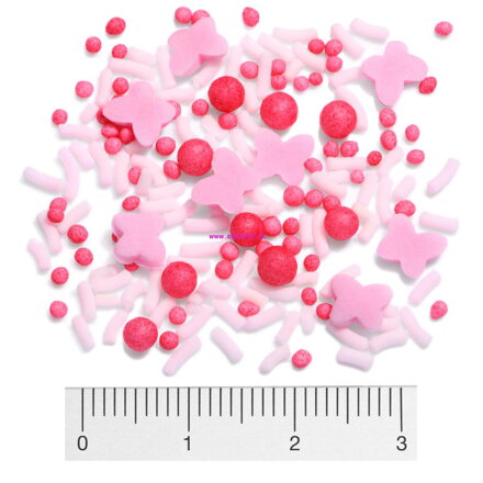 Saracino sprinkles - cukrový ružový mix 100g ( pink baby mix)