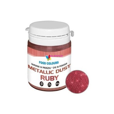 Jedlá prachová perleťová farba do airbrushe Food Colours (Ruby) Rubínová (20 g)