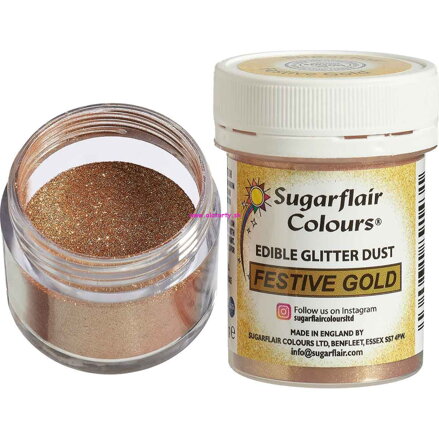 Sugarflair zlatý prášok - Festive gold  10g