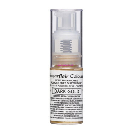 Sugarflair práškový Sprej  Glitter Dust - Dark Gold