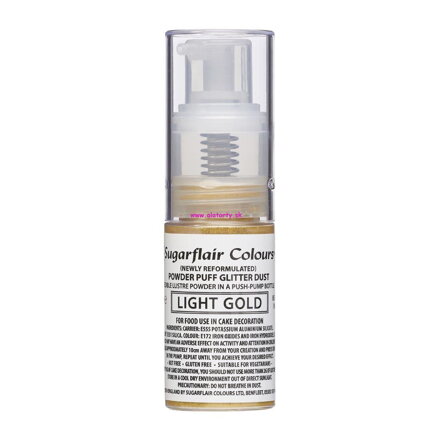 Sugarflair Pump Sprej Glitter Dust -Licht Gold - 10g