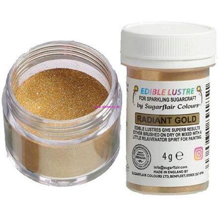 Sugarflair zlatý prášok - 4g ( Radiant   gold ) 