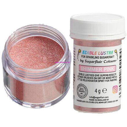  Sugarflair ružový prášok  ( Shimmer Pink  ) 4g