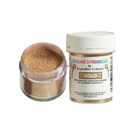 Sugarflair zlatý  cukor ( Sprinkles Gold )- 40g