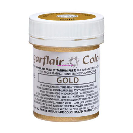Sugarflair Čokoládová farba  -  zlatá 35g (gold)