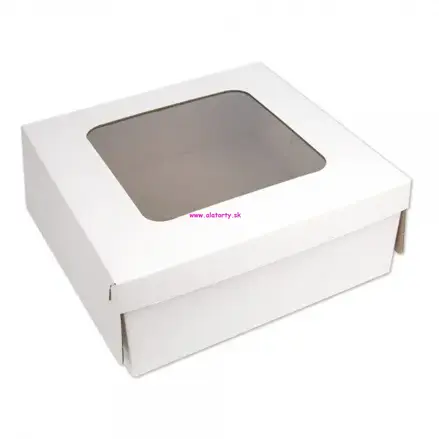 Biela krabička s okienkom 28 x 28 x 10cm - 25ks 