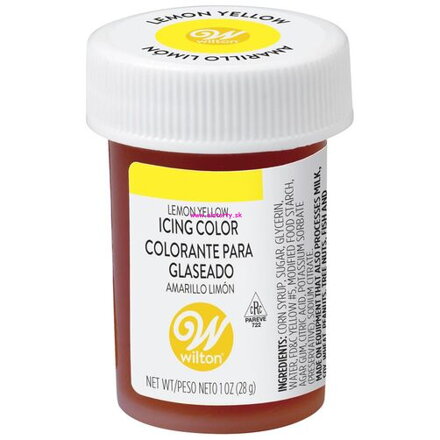 Wilton gelová farba Lemon Yellow - citrónovožltá 28,3g