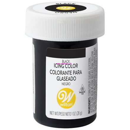 Wilton gelová farba  Black - čierna  28,3 g