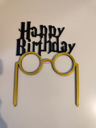 Zápich Happy Birthday + okuliare