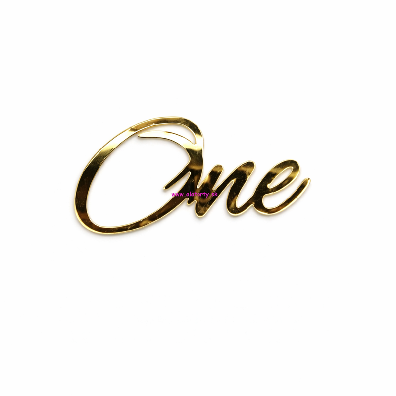 Akrylový zápich- One - Zlatý Zrkadlový