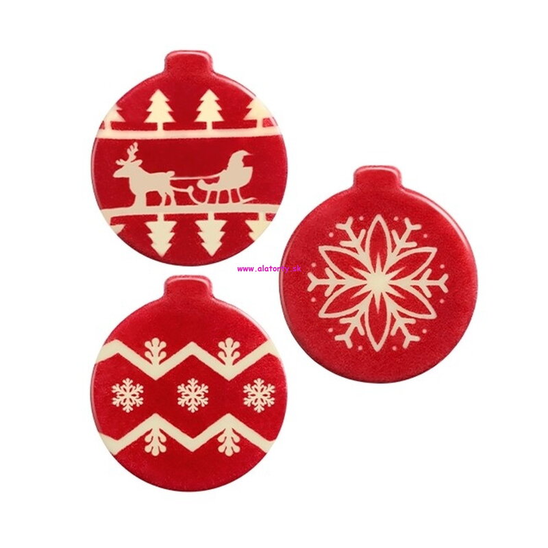 Čokoládová dekorácia - Christmas baubles set 18ks Čokoládová dekorácia - Christmas baubles set 18ks