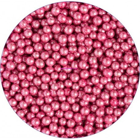 Decora Perleťovo Ružové Cukrové Perly 5 mm - 50g