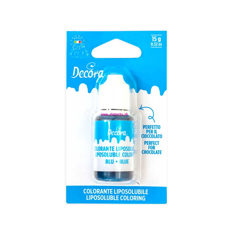Decora - Modrá farba rozpustná v tukoch 15g Decora - Modrá farba rozpustná v tukoch 15g