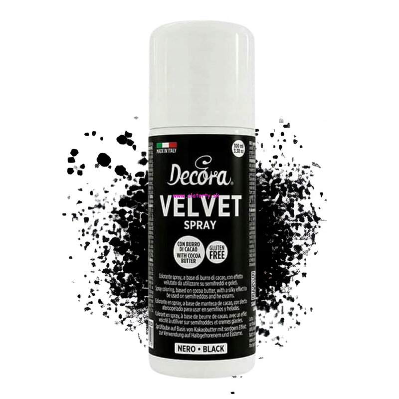 Decora – Velvet sprej čierny 100 ml
