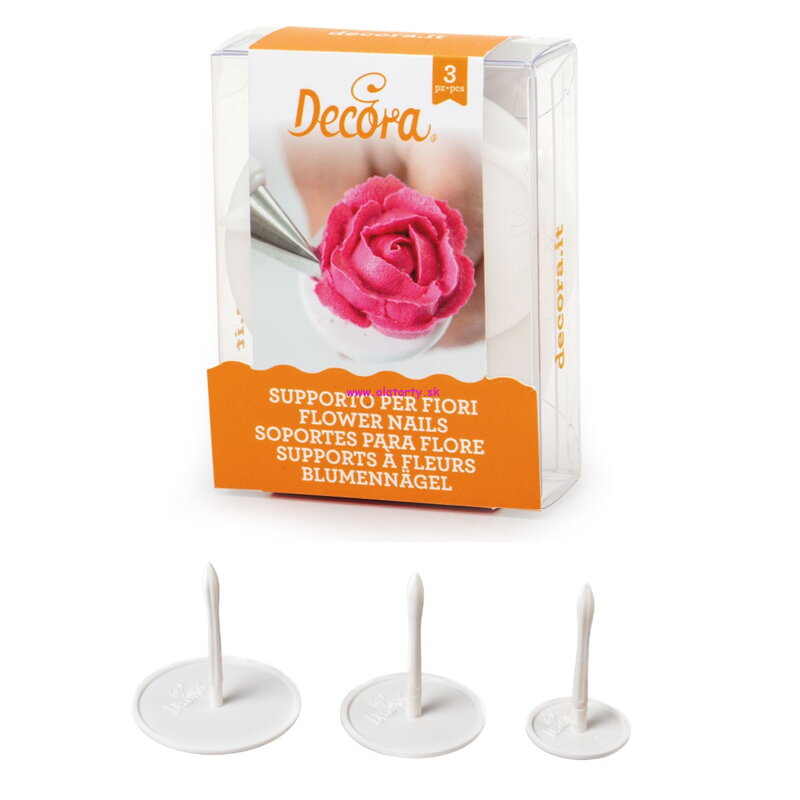 Decora stojany na výrobu krémových kvetov – set 3 ks