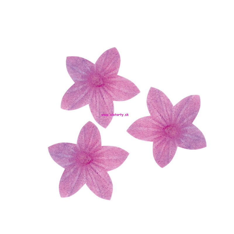 Oblátková kvetinka mini  fialová   - 10 ks 