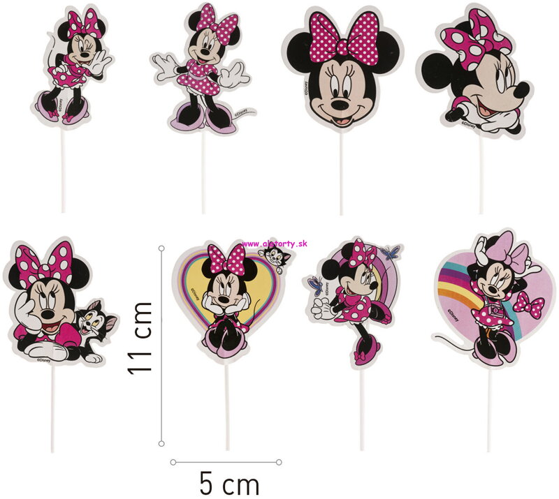 Papierové zápichy Minnie 16ks