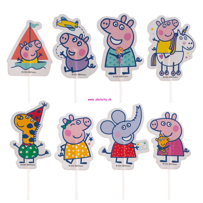 Papierové zápichy Peppa Pig 16ks