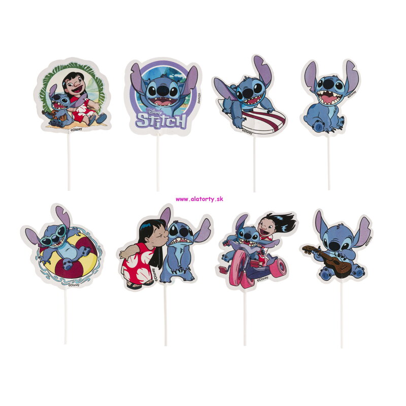 Papierové zápichy Lilo a Stitch 16ks