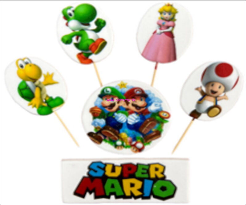 Cukrová dekorácia - Super Mario set Cukrová dekorácia - Super Mario set